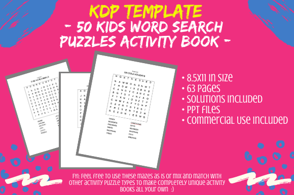 50 Kids Mixed Topic Word Search Puzzles: A Versatile Resource for Creative and Educational Use