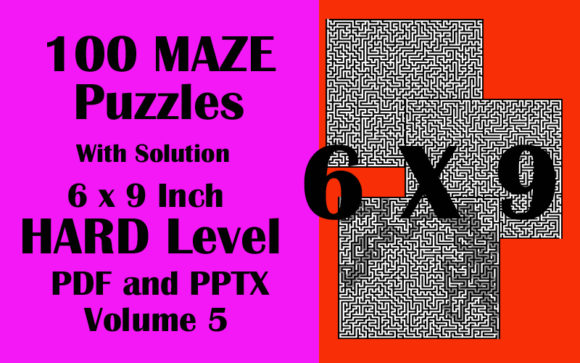 Explore 100 Maze Puzzle Hard 6x9 PDF PPTX Vol 5: A Comprehensive Puzzle Book