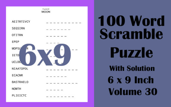 Explore 6x9 100 Word Scramble Puzzle KDP Vol 30