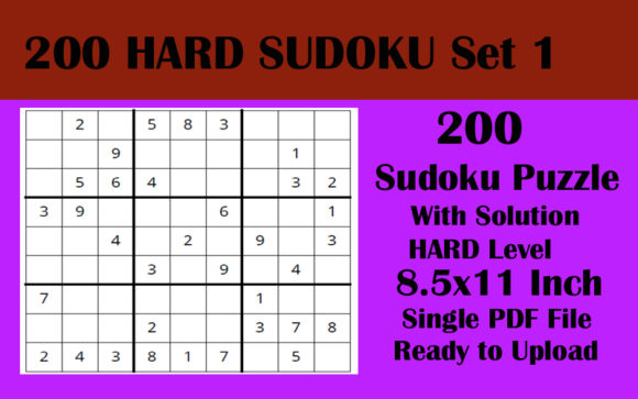 Mastering Sudoku: A Comprehensive Guide to 200 Hard Puzzles for KDP Publishing