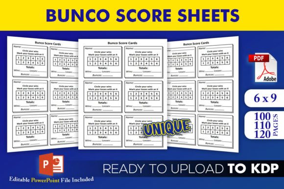 Maximizing Your Bunco Game with Professional Score Sheets and Cards for KDP Interior