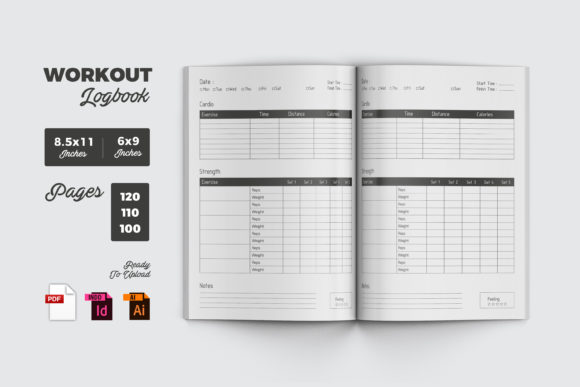 Optimizing Your Fitness Journey with a Workout Logbook KDP Interior