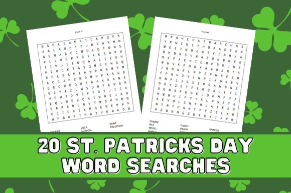 St. Patrick Word Searches Graphic: A Fun and Engaging Addition to Your Low Content Publishing Business