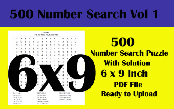 Unlocking Fun and Brain-Boosting Benefits with 6x9 500 Number Search Puzzle KDP VOL 1